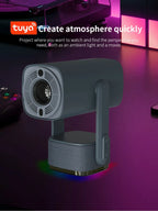 Mandy Rechargeable Mini Projector showing compability with Tuya 