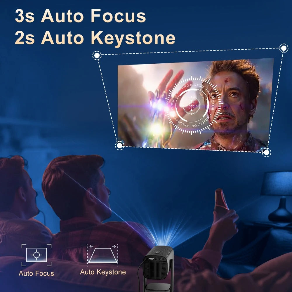 Mandy Rechargeable Mini Projector Auto keystone