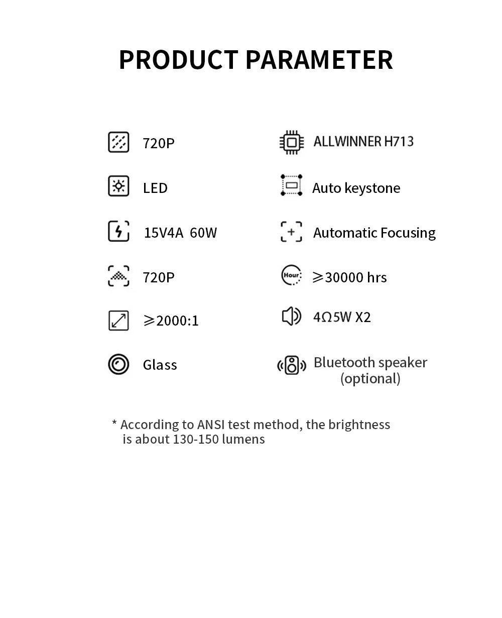 Mandy 4K Smart Rechargeable Projector